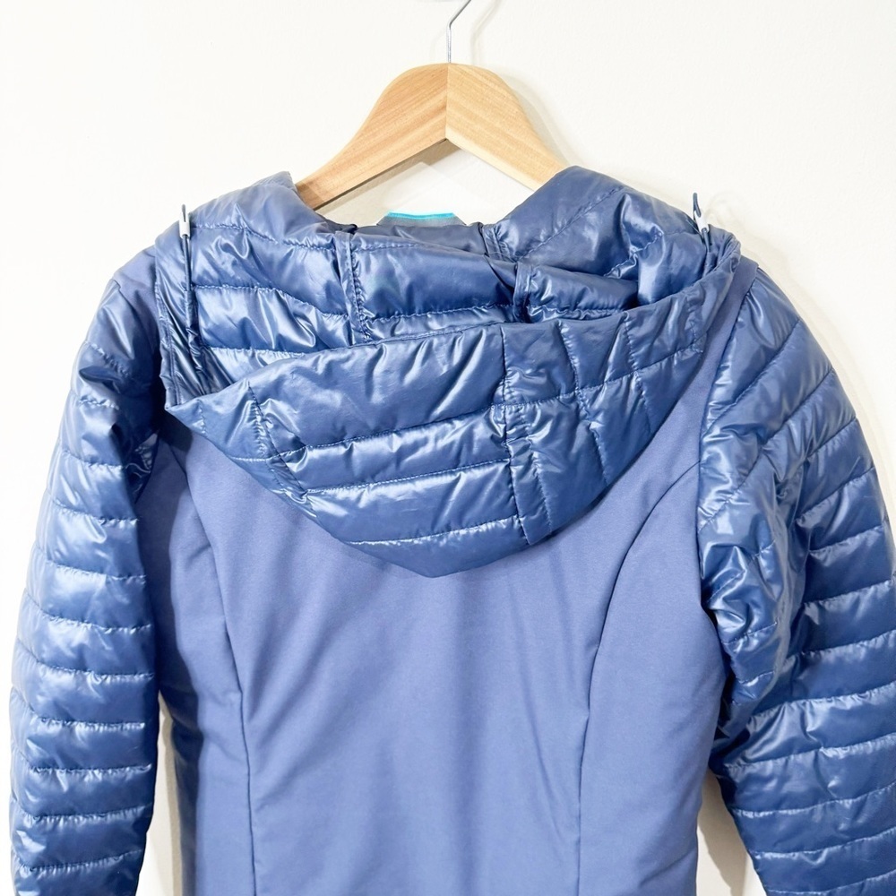 Columbia Blue Hooded Fenn Ridge Puffer Mid Jacket in Nocturnal Size XS - Picture 5 of 7